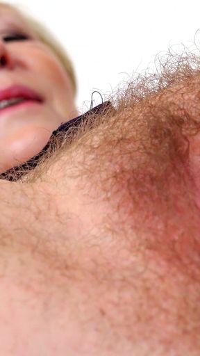 Hairy Granny Gets Her Pussy Stretched, Fingered and Gaped