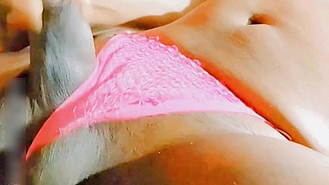 Thai shemale tight anal fuck by huge dildo and masturbating