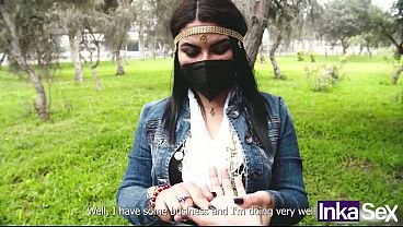 INKA SEX - Gitana de mirada penetrante es follada por joven Peruano de verga grande