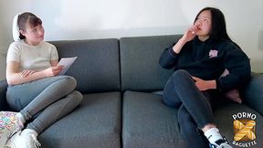 Luna Rival gets pounded by a white guy on a casting couch