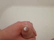 Slow motion Cumshot BIG DICK HARD A LOT OF CUM masturbation