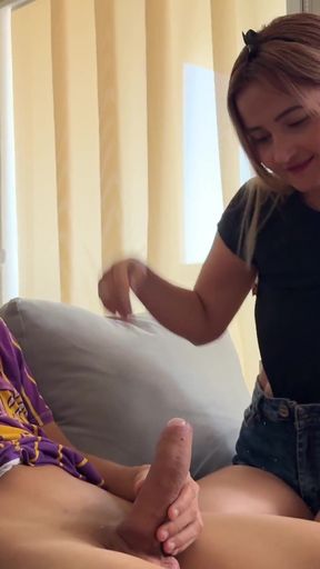 My silly husband doesn't know that his stepson does make me squirt while he fucks me very good.   Clip 1