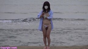 Crossdresser ijuin maki and various micro bikinis around the see side