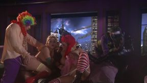 Big dick Joker fucks hot busty sluts in an orgy