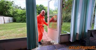 Slutty MILF Cop Catches Escaped Prisoner Then Fucks Him