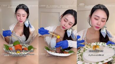 Semen Sushi & Salmon Wasabi with Cock