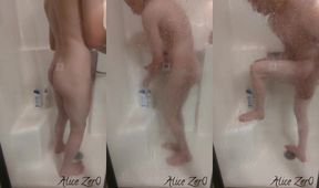 Trans Slut Alice Zero Gushes Cum Shower Destruction Dripping
