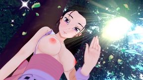 Teen demon slayer gets a big creampie