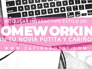ROLEPLAY & JOI HOME OFFICE CON TU NOVIA PUTITA Y CARIÑOSA [HOMEWORKING] ASMR AUDIO HAWT SOUNDS