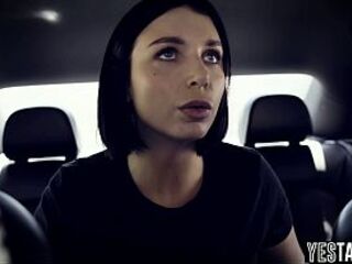 Large melons tattooed teen screws a large dong guy in her hostel in front of the warden