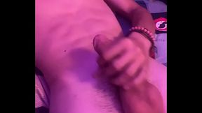 Twink jerks cock