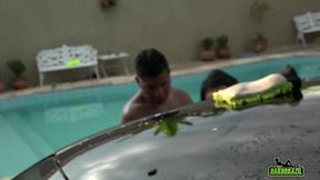 a novinha estava lavando o carro e acabou levando vara - elisa santos - ed junior