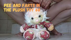 Pee and farts in the plush toy 68