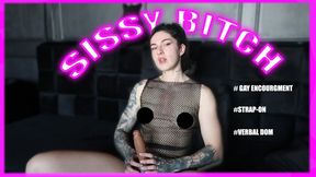 Strap-on sissy bitch