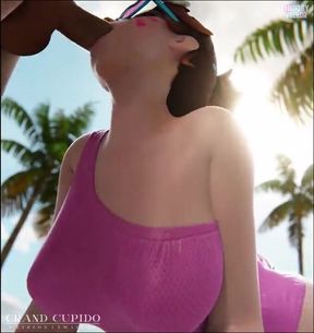 Overwatch D.Va Face Fucked by the Beach