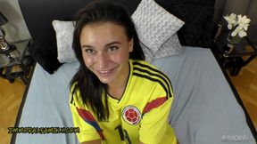 Stepsister trades an anal creampie for favorite football jersey