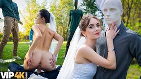 Liz Ocean and Nikki Nuttz get naughty in a steamy Hungarian fantasy with a big dick and a skirt