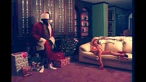 Black Guy with Big Cock Dressed as Santa Claus Fucks a Beautiful Redhead Girl
