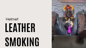 helmet leather and smoking