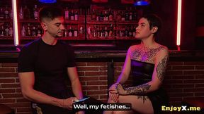 Inked Small-titted Latina Sub Saba Lapiedra Gets Spit-roasted & Fucked In All Holes By 2 Horny Guys