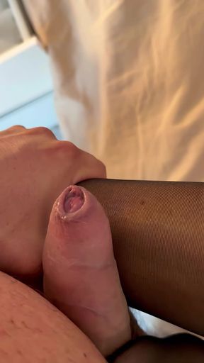 Tina in High Heels, Black Nylon Stockings, Undressing, Jerking Loulou with Her Feet and Heels, Sucking and Fucking...