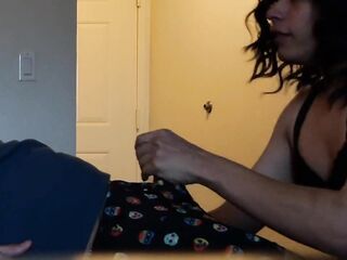 Sissy giving Grindr stepdaddy head