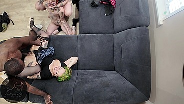 Cuckold - Trans super star gets the cuckold treatment