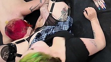 Cuckold - Trans super star gets the cuckold treatment