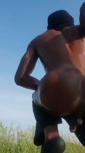 Ass PDA -Outdoors displays of ass