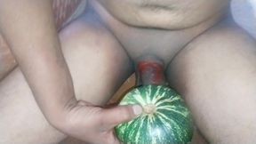 I made a hole in the pumpkin and fucked it with my dick.