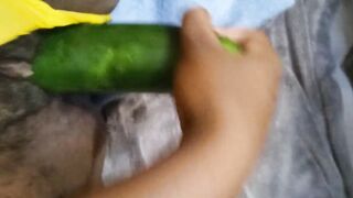 Naejaes S&S Sucking Off and Squirting a cucumber