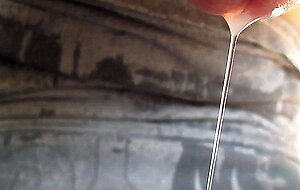 Beautiful cum flow swallowed up close