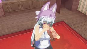 3D Hentai step sister gently jerks off her stepbrother's cock