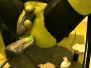 Sur mon sling avec la fuckmachine et mon gode Alien de sinnovator intensif