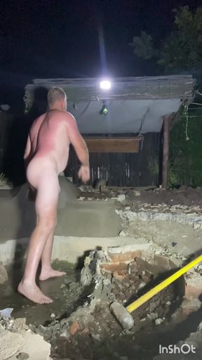 Emotional moment from "Renovating pool with cum load end"