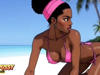 White Man Drilled a Married Ebony Wench on a Wild Beach. Raunchy Aftermath.