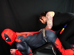 Femdom fetish mistresses fuck bdsm loser with strapon