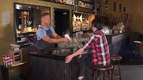 Dark Haired Slut Jerking off Her Favorite Waiter