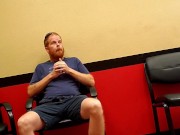 Hairy ginger playing with dick at mechanic shop