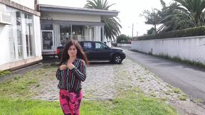 Extreme Girl Is Playing with Her Boobs on Public Street!