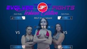 agatha, bella, carmen milf tournament female wrestling