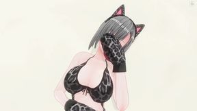 3D Hentai Neko Girl Has a Gorgeous Orgasm and Does Ahegao