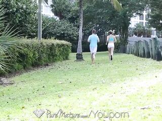 PureMature mother I'd like to fuck Cory Pursue screw and facial after run in the park