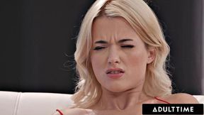 ADULT TIME - Blonde MILF Adira Allure Helps Petite Stepdaughter Nicole Nichols Take Big Dick
