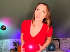SneezeGoddess - Humiliating a Looner by Popping Balloons