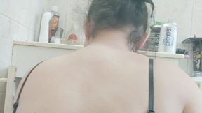 Camo panties while getting ready