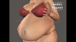 Sexy Breast and belly growth
