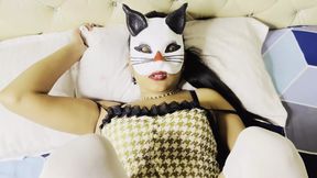 Video with Clear Hindi Audio Voice Indian Hot Cat Masked Girl