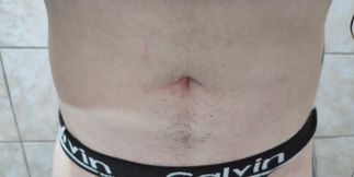 I Caress, Squeeze and Inflate My Hairy Belly
