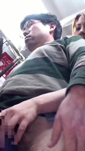 Caught in the Crowd, Alluring Wives Turn the Tables and Play with His Rising Tension on a Packed Bus - Scene4